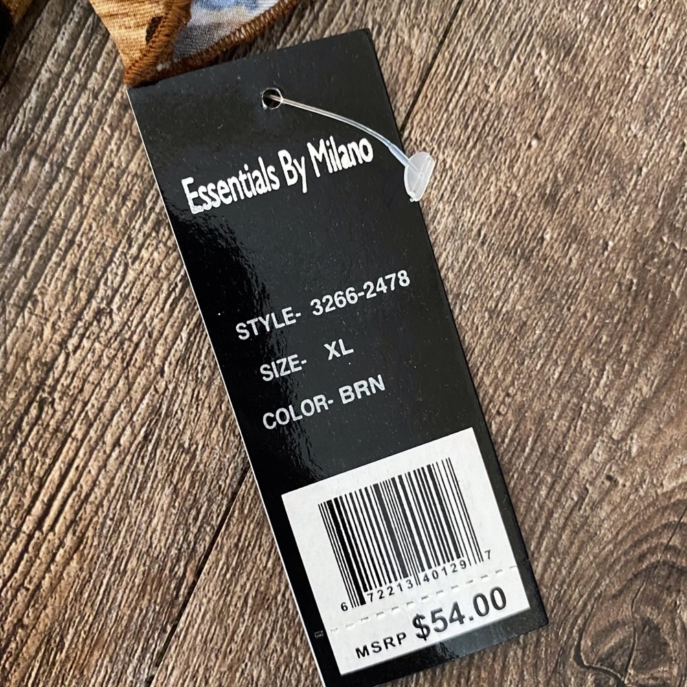 NWT Brown Animal Print Wrap Top - Picture 4 of 5